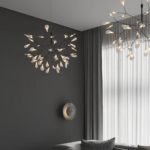 Lustre suspension moderne à LED original en forme d'arbre - mise en scène intérieur