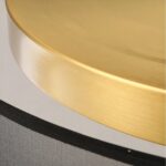Lustre chambre adulte style années 70 en tissu et métal doré - vue d'ensemble