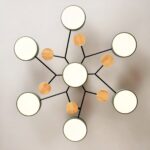 Lustre chambre adulte en bois et métal style scandinave - vue d'ensemble