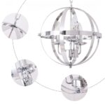 Lustre en métal en forme de sphère - coloris disponibles