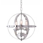 Lustre en métal en forme de sphère - vue de côté