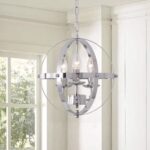 Lustre en métal en forme de sphère - zoom fixation