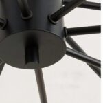 Lustre design noir et doré à plusieurs têtes