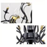 Lustre en fer forgé dans le style chandelier baroque - vue de face