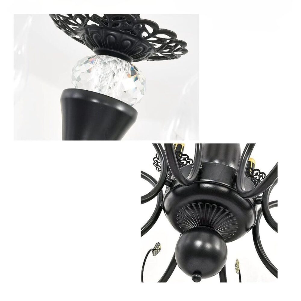 Lustre en fer forgé dans le style chandelier baroque