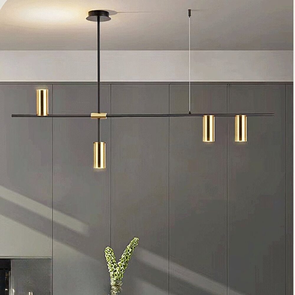 Suspension design à LED dans le style minimaliste - vue de côté