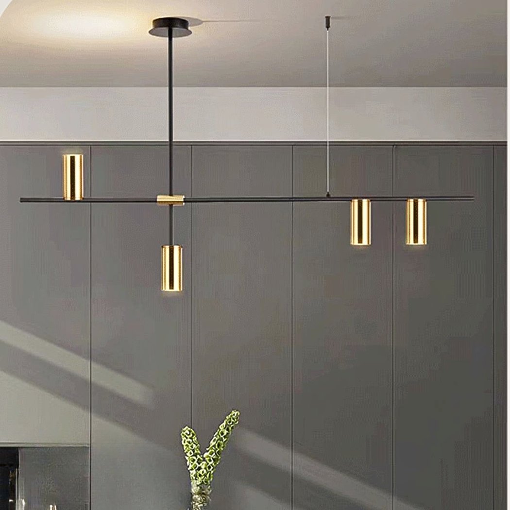 Suspension design à LED dans le style minimaliste - vue de côté