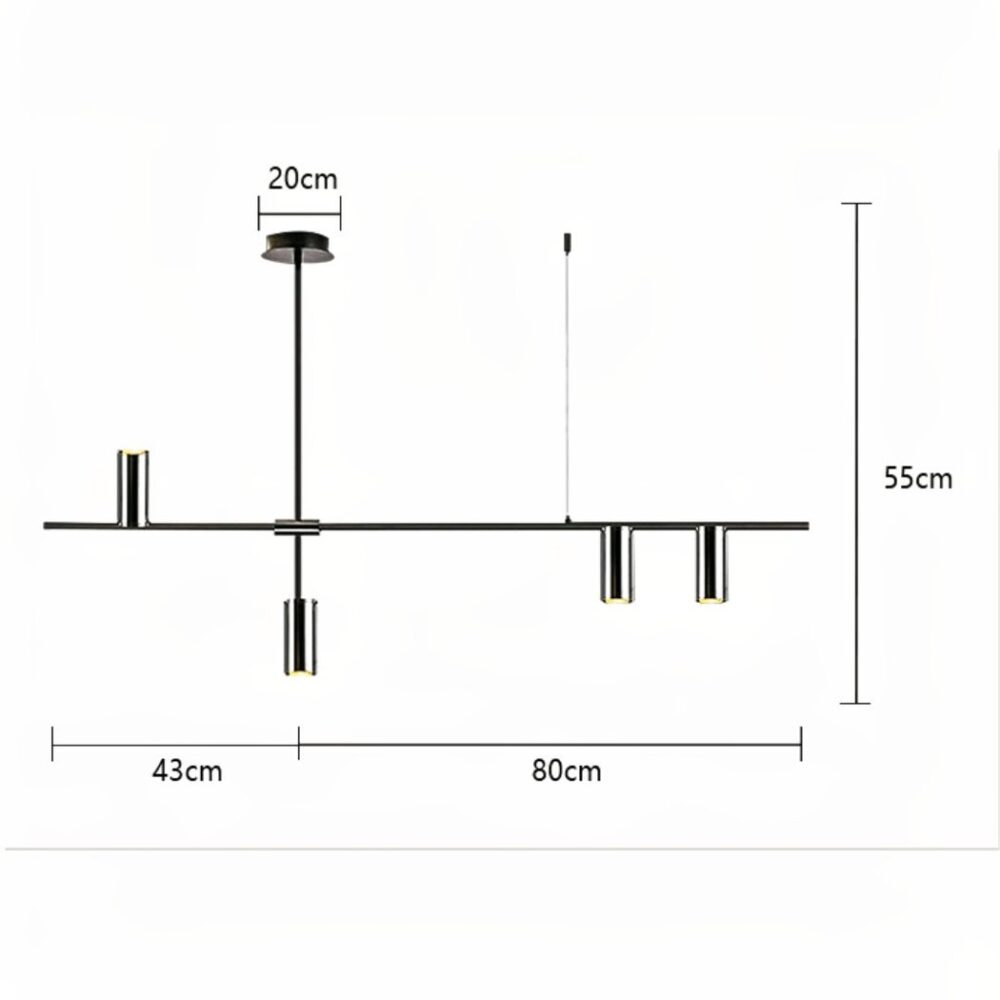 Suspension design à LED dans le style minimaliste