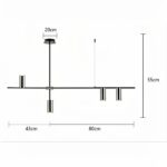 Suspension design à LED dans le style minimaliste