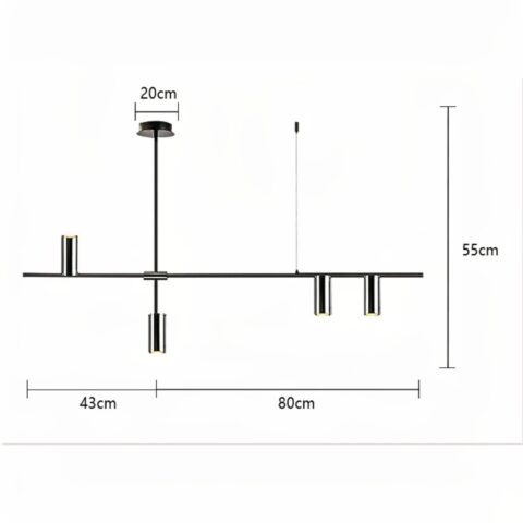 Suspension design à LED dans le style minimaliste
