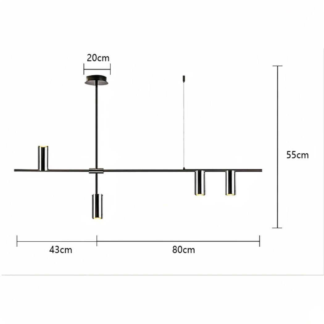 Suspension design à LED dans le style minimaliste