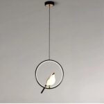 Suspension en forme d'oiseau perché - zoom matière