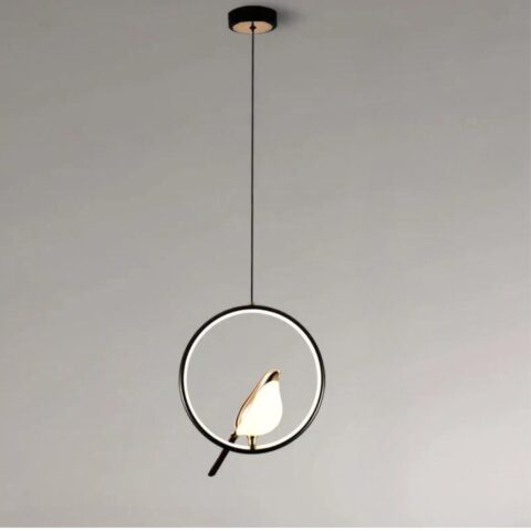 Suspension en forme d'oiseau perché - zoom matière