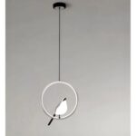 Suspension en forme d'oiseau perché - vue de face