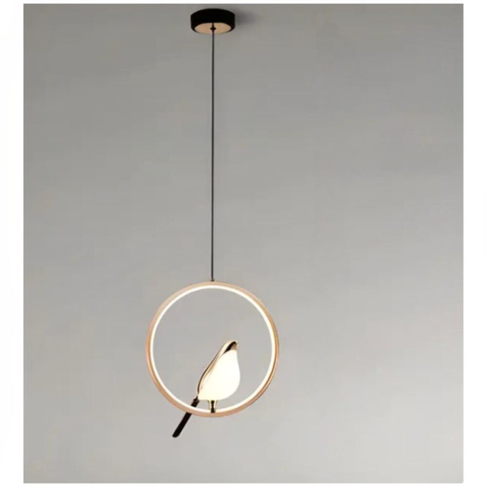 Suspension en forme d'oiseau perché