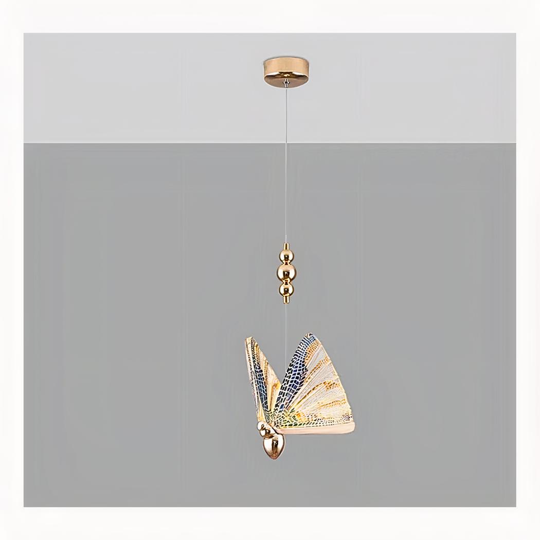 Suspension multicolore en forme de papillon - vue de face