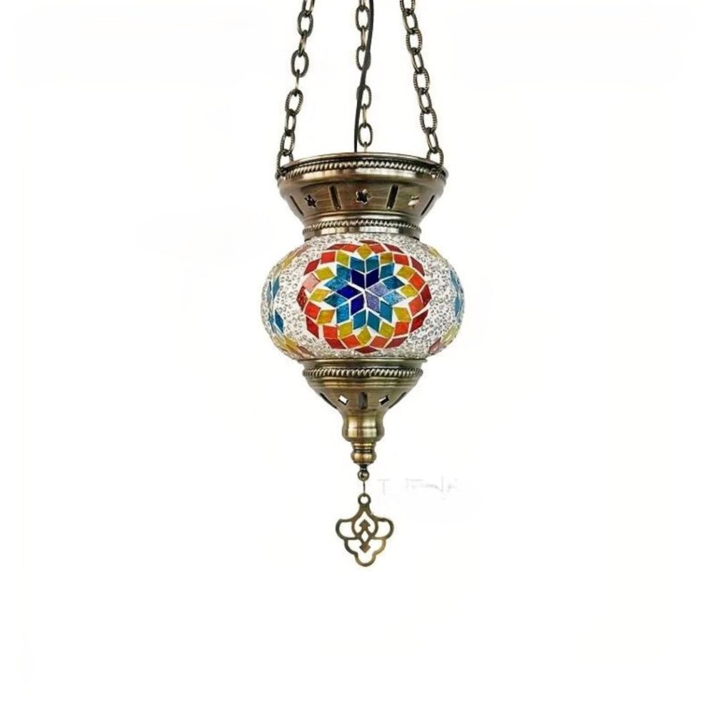 Suspension multicolore dans le style marocain - vue de face