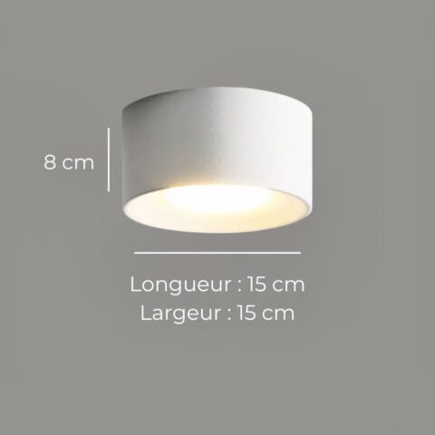 Lustre moderne LED au design minimaliste de cylindre et spot encastré