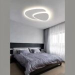 Lustre plafonnier moderne de salon en triangle design blanc - vue d'ensemble