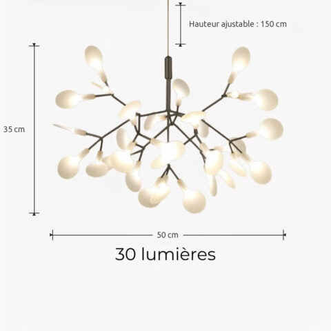 Lustre suspension moderne à LED original en forme d'arbre