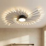 Lustre plafonnier moderne LED en métal style feu d’artifice