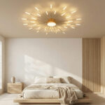 Lustre plafonnier moderne LED en métal style feu d’artifice