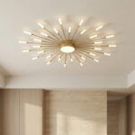 Lustre plafonnier moderne LED en métal style feu d’artifice
