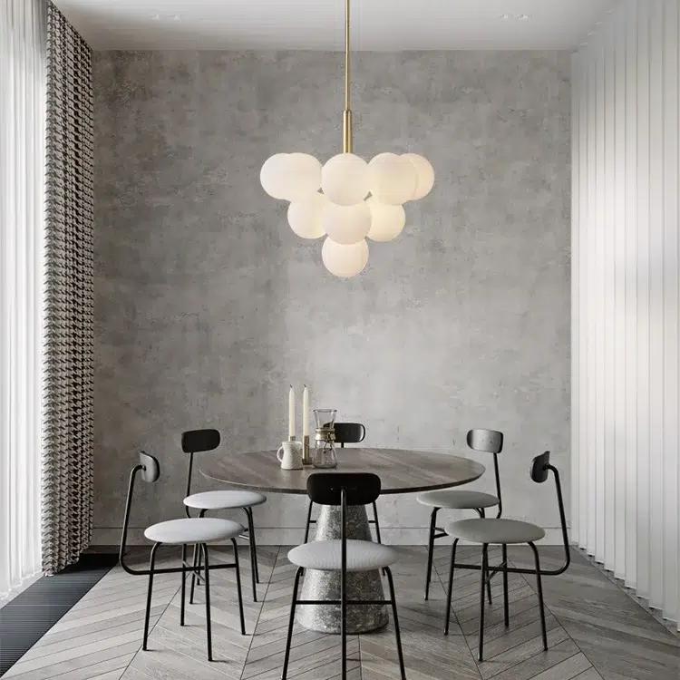 Suspension grappe design moderne blanc • Luminaires Tendance