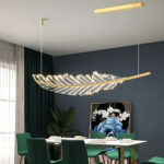 Lustre en forme de feuille suspendue en acrylique - vue d'ensemble