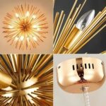 Lustre pissenlit doré scintillant - vue de côté