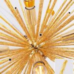 Lustre pissenlit doré scintillant - vue de face