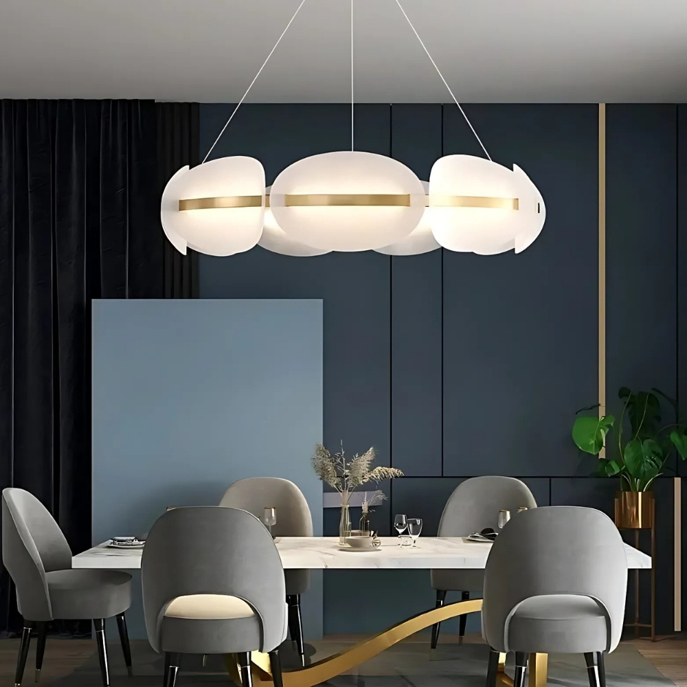 Lustre suspendu en acrylique de style nordique — détail de finition