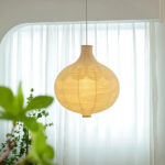 Suspension élégante en papier japonais - vue de côté