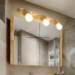Applique murale en bois et métal pour salle de bain