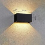 Applique murale LED minimaliste pour extérieur - vue de face