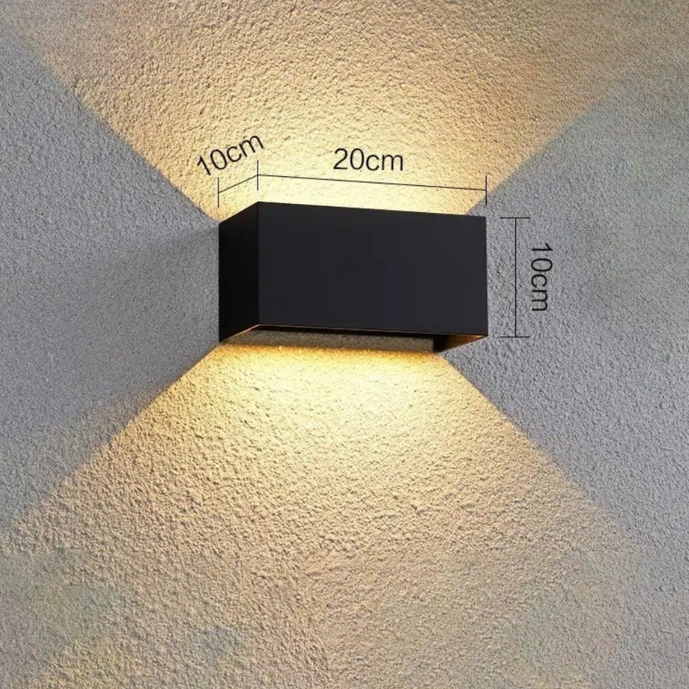 Applique murale LED minimaliste pour extérieur - vue de face