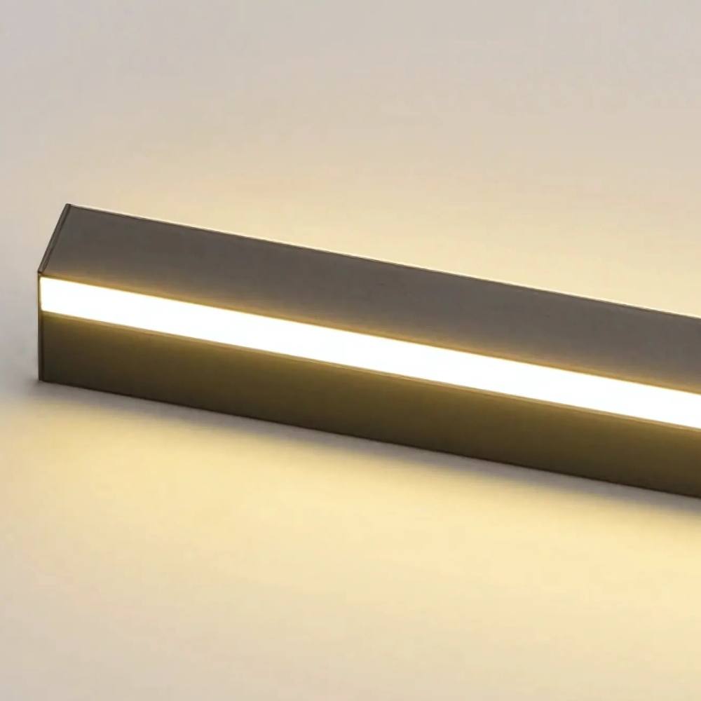 Applique murale LED noir mat pour extérieur - vue de côté