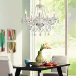 Lustre baroque en cristal 5 lumières