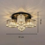 Suspension en cristal à effet lumineux unique - détail