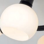 Suspension noire au design floral — vue arrière