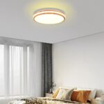 Suspension scandinave ronde en bois - vue de côté