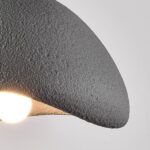 Lustre effet pierre style Japandi contemporain - vue de face