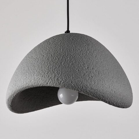 Lustre effet pierre style Japandi contemporain
