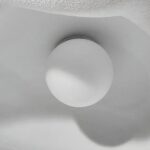 Lustre suspendu Japandi résine forme organique minimaliste - détail