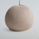 Suspension Japandi douce lumière avec maille tressée — vue d'ensemble