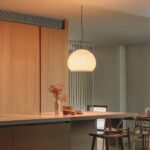 Suspension Japandi douce lumière avec maille tressée — vue principale