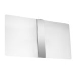 Applique murale design rectangulaire en verre et acier chromé