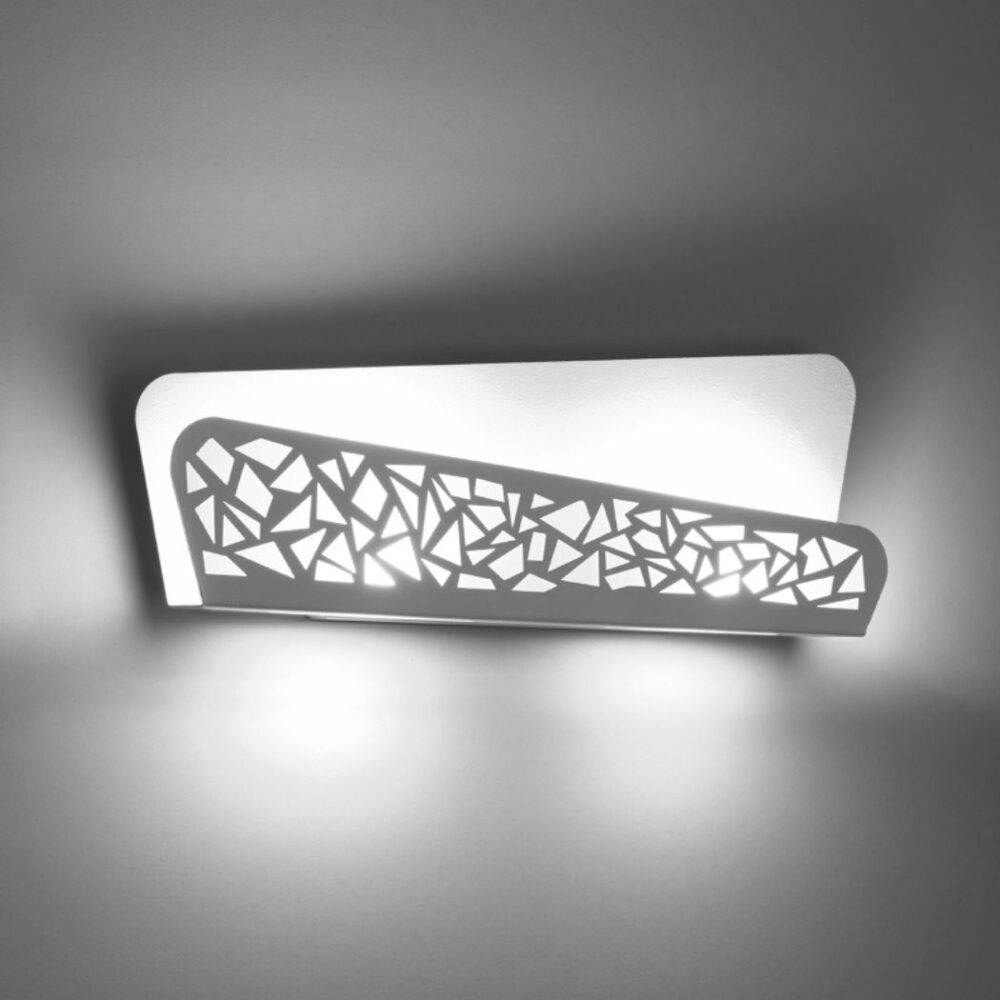 Applique murale blanche décorative à motifs géométriques ajourés