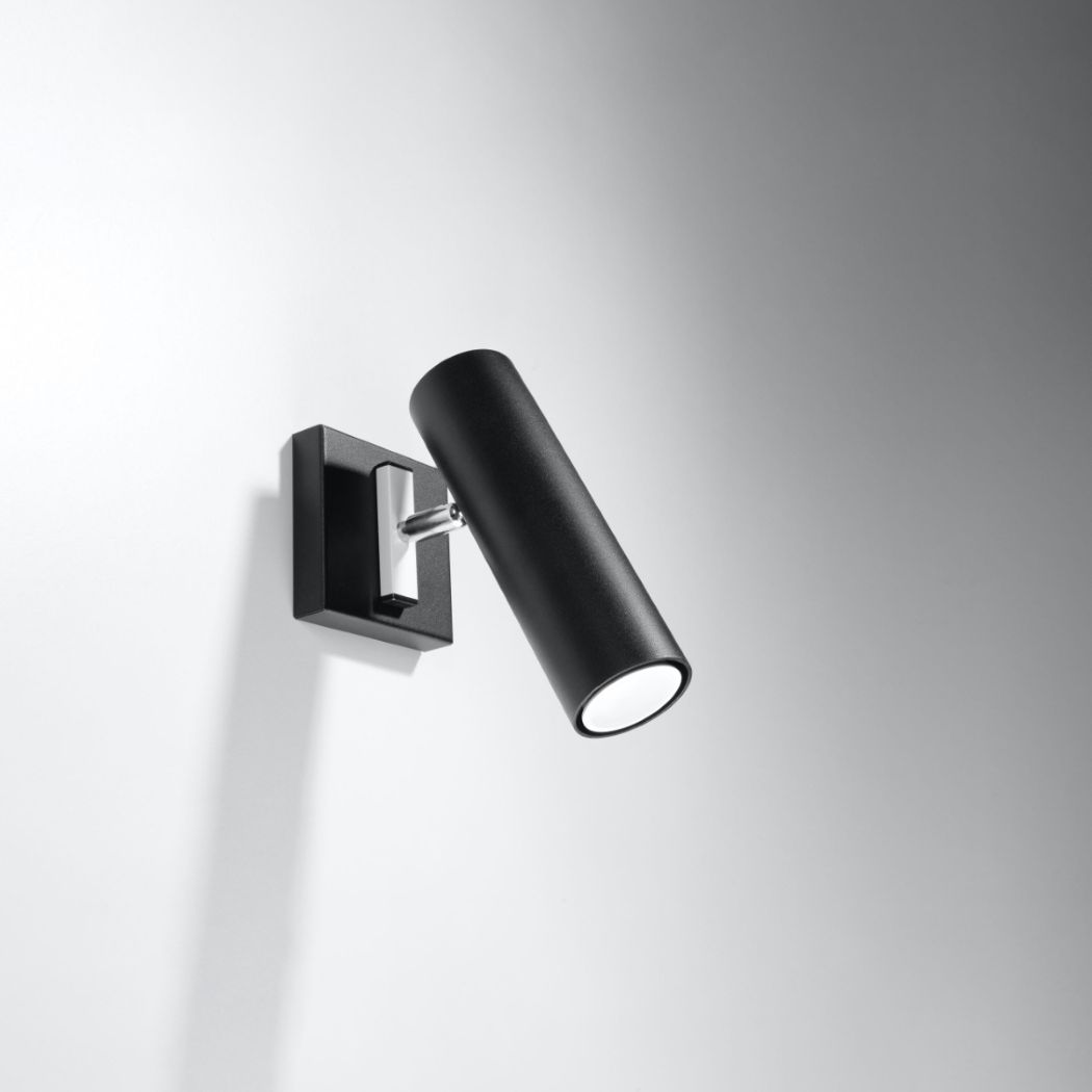 Applique murale design orientable en acier - vue de face