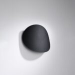 Applique murale ronde minimaliste en acier blanc ou noir